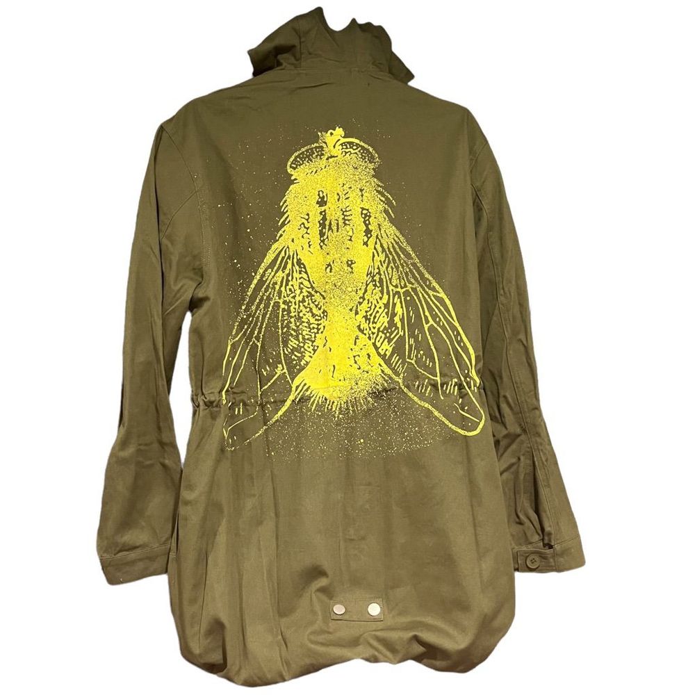 MCR My Chemical Romance Army Green Yellow SWARM 2022 Tour Jacket Men’s Medium - Picture 4 of 9